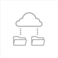 cloud storage, data exchange icon, vector, illustration, symbol Royalty Free Stock Photo